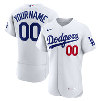 Los Angeles Dodgers White Home Authentic Custom Jersey
