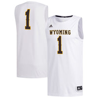 #1 Wyoming Cowboys Replica Basketball Jersey - White