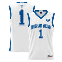 #1 BYU Cougars Lightweight Basketball Jersey - White