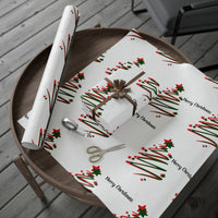 Stars Holiday Gift Wrap, Abstract Christmas Tree Wrapping Paper, Modern Christmas Wrapping Paper Roll, Elegant Winter Present Gift Wrap