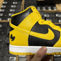 High Top Sneakers, Black Yellow Colorway, Lace Up Design, Casual Gift for Sneaker Fans