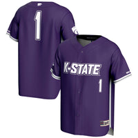 #1 Kansas State Wildcats Lightweight Baseball Jersey - Purple