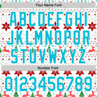 Personalized Name and Number Holiday Hoodie, Custom Christmas Ugly Sweater Sports Hoodie, Xmas Team Spirit Pullover Sweatshirt
