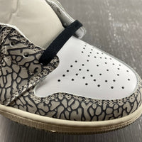 Sneakers, White Gray Colorway, Lace Up Design, Casual Gift for Sneaker Fans