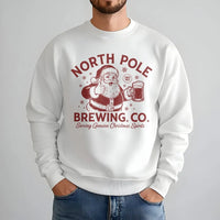 Vintage Santa Claus Beer Brewing Crewneck, North Pole Brewing Co Sweatshirt, Humorous Christmas Holiday Pullover, Xmas Beer Lover Present