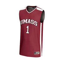 #1 UMass Minutemen Lightweight Basketball Fashion Jersey - Maroon