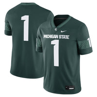 #1 Green Michigan State Spartans Game Jersey