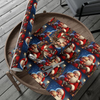 Adorable Holiday Gift Wrap, Santa Claus and Child Christmas Wrapping Paper, Festive Kids Xmas Present Paper, Vintage Santa Claus Gift Wrap Roll