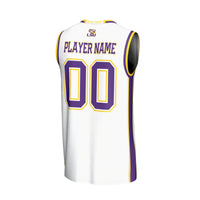 LSU Tigers Lightweight Collegiate Basketball NIL Pick-A-Player Fashion Jersey - White