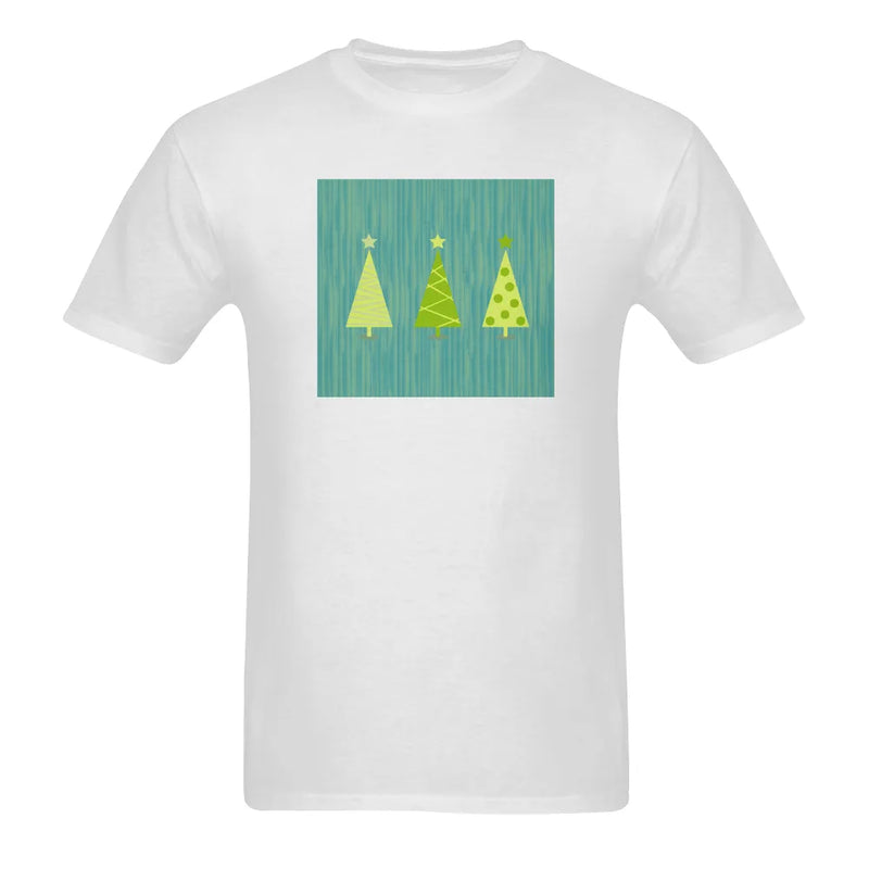 Retro Hand-Drawn Holiday Shirt, Vintage Christmas Tree T-Shirt, Two-Sided Graphic Tee, Festive Winter Apparel, Christmas Present T-Shirt