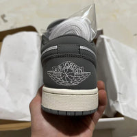 Retro Low Top Basketball Shoes, White Gray Colorway, Lace Up Design, Casual Gift for Shoe Lovers