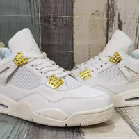 Sneakers, Off White Gold Colorway, Lace Up Design, Casual Gift for Sneaker Fans