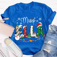 Custom Holiday Educator Tee, Personalized Christmas Teacher Shirt, Festive Winter Teacher T-Shirt, Merry Christmas Teacher Present