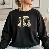 6 7 Math Teacher Pun Crewneck, Humorous Goose Christmas Sweatshirt, Goose Math Educator Sweater, Holiday Teacher Appreciation Present Sweatshirt