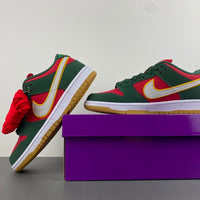 Low Top Sneakers, Red Green Yellow Colorway, Lace Up Design, Casual Gift for Sneaker Fans