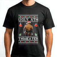 Humorous Boxer Athlete Holiday Shirt, Ugly Christmas Boxing T-Shirt, Retro Secret Santa Graphic Tee, Fighter Xmas T-Shirt, Boxing Fan Present