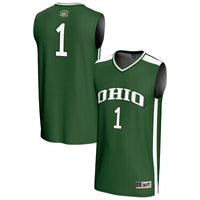 #1 Ohio Bobcats Lightweight Collegiate Basketball Fashion Jersey - Green