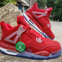 Sneakers, Red Blue Colorway, Lace Up Design, Casual Gift for Sneaker Fans