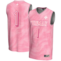 #1 Furman Paladins Lightweight Basketball Fashion Jersey - Pink