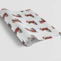 Watercolor Sea Lion Gift Wrap, Christmas Seal Wrapping Paper, Adorable Winter Animal Present Wrap, Holiday Ocean Lover Gift Wrapping Paper