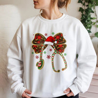 Festive Stethoscope Holiday Crewneck, Christmas Nurse Sweatshirt, RN ICU Nurse Winter Shift Sweater, Nursing Student Xmas Pullover Present
