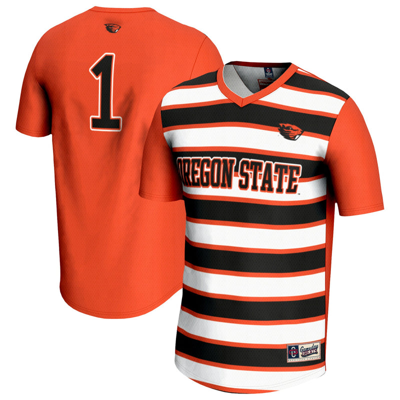 #1 Oregon State Beavers Lightweight Soccer Fashion Jersey - Orange