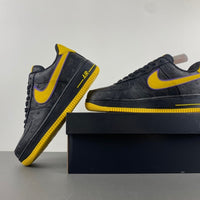 Low Top Sneakers, Black Yellow Colorway, Lace Up Design, Casual Gift for Sneaker Fans