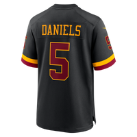 Hail Raiser Washington Commanders Jayden Daniels Black Alternate Game Jersey