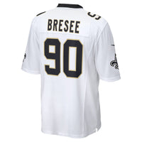 New Orleans Saints Bryan Bresee White Game Jersey