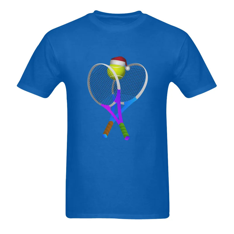 Christmas Tennis T-Shirt, Santa Hat Tennis Ball Shirt, Holiday Tennis Player Tee, Sports Graphic Shirt, Xmas Present for Tennis Lovers