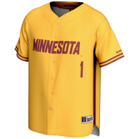 #1 Minnesota Golden Gophers Lightweight Baseball Jersey - Gold