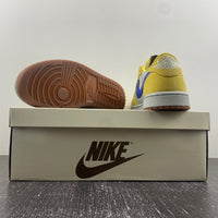 Low Top Sneakers, Blue White Yellow Colorway, Reverse Hook Design, Lace Up Design, Casual Gift for Sneaker Fans