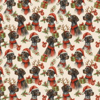 Festive Holiday Dog Gift Wrap, German Shorthaired Pointer Christmas Wrapping Paper, Winter Dog Lover Present Paper Roll for Xmas