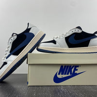 Low Top Sneakers, Blue White Black Colorway, Reverse Hook Design, Lace Up Design, Casual Gift for Sneaker Fans