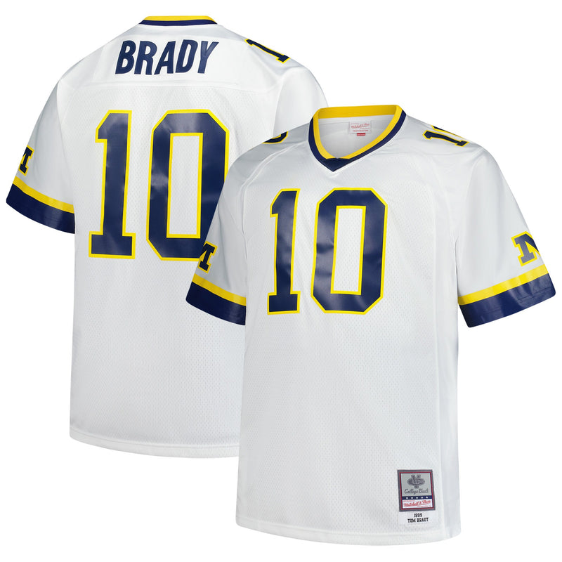 Tom Brady Michigan Wolverines Big & Tall 1999 Legacy Jersey - White