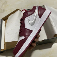 Low Top Sneakers, White Red Colorway, Lace Up Design, Casual Gift for Sneaker Fans