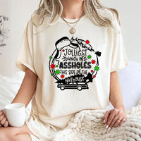 Humorous Christmas Quote Shirt, Jolliest Bunch of Assholes Shirt, Retro Holiday Graphic Tee, Humorous Xmas T-Shirt, Christmas Vacation Fan Present