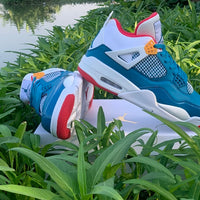 Sneakers, White Teal Red Colorway, Lace Up Design, Casual Gift for Sneaker Fans