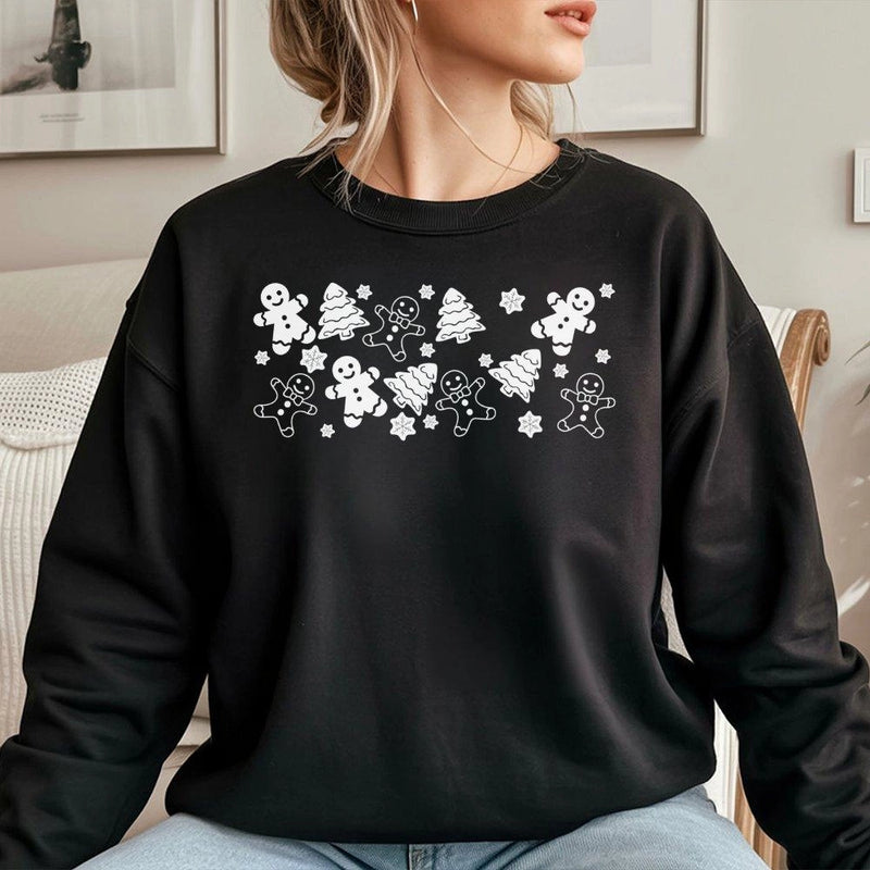 Adorable Christmas Cookie Crewneck, Gingerbread Man Sweatshirt, Holiday Baking Sweater, Retro Xmas Pullover, Festive Winter Holiday Present