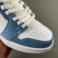 Low Top Sneakers, Blue White Pink Colorway, Lace Up Design, Casual Gift for Sneaker Fans