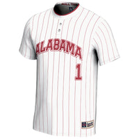 #1 Alabama Crimson Tide Lightweight Softball Fashion Jersey - White