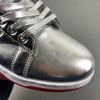 Boots, Blue Red Silver Colorway, Lace Up Design, Casual Gift for Shoe Lovers