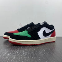 Low Top Sneakers, Red Green Colorway, Mismatched Colorway, Lace Up Design, Casual Gift for Sneaker Fans