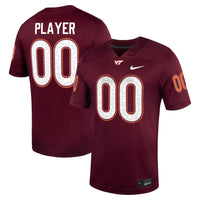 Virginia Tech Hokies NIL Pick-A-Player Football Game Jersey - Maroon
