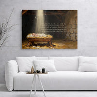 Holy Christmas Story Canvas Print, Nativity Scene Canvas Wall Art, Christian Religious Canvas Decor, Sacred Holiday Home Wall Art