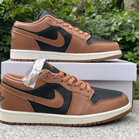 Low Top Sneakers, Black Brown Colorway, Lace Up Design, Casual Gift for Sneaker Fans