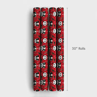 Adorable Animal Christmas Gift Wrap, Red Panda Santa Hat Wrapping Paper, Festive Red Holiday Present Paper, Kids Xmas Wrapping Paper