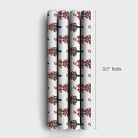 Biker Santa Claus Gift Wrap, Sunglasses Santa Motorcycle Wrapping Paper, Cool Santa Holiday Wrapping Paper, Christmas Motorcycle Gift Wrap