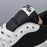 Low Top Sneakers, Black White Colorway, Lace Up Design, Casual Gift for Sneaker Fans