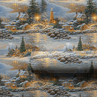 Lighthouse Christmas Gift Wrap, Snowy Coastal Village Wrapping Paper, Nautical Winter Wrapping Paper Roll, Holiday Seaside Present Paper